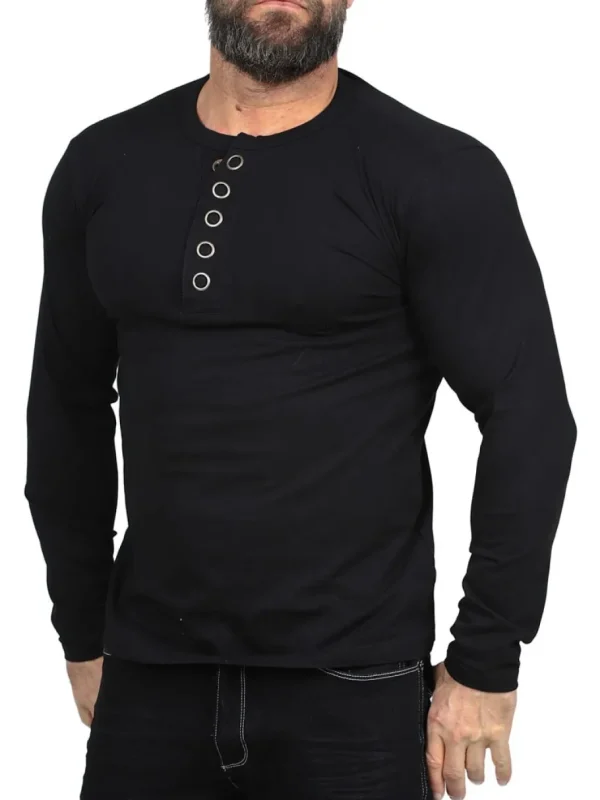 RD Button Longsleeve - Sort^Rockdenim Discount