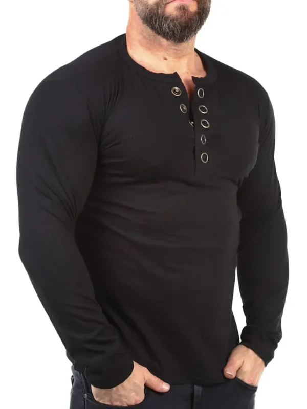 RD Button Longsleeve - Sort^Rockdenim Discount