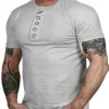RD Button T-shirt - Lysegrå^Rockdenim Best