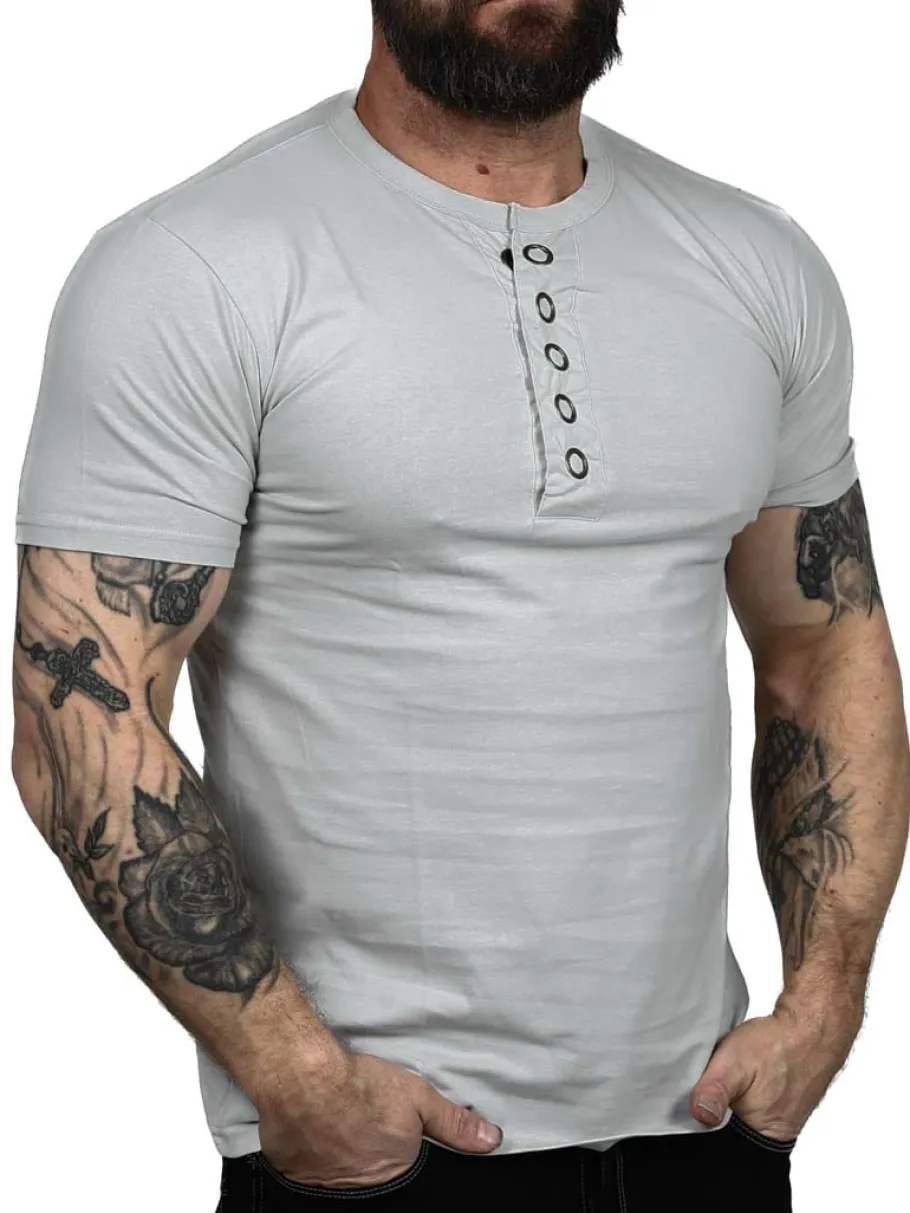 rd_button_tshirt__lysegr_3.webp RD Button T-shirt - Lysegrå^Rockdenim Best