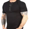 RD Button T-shirt - Sort^Rockdenim Outlet