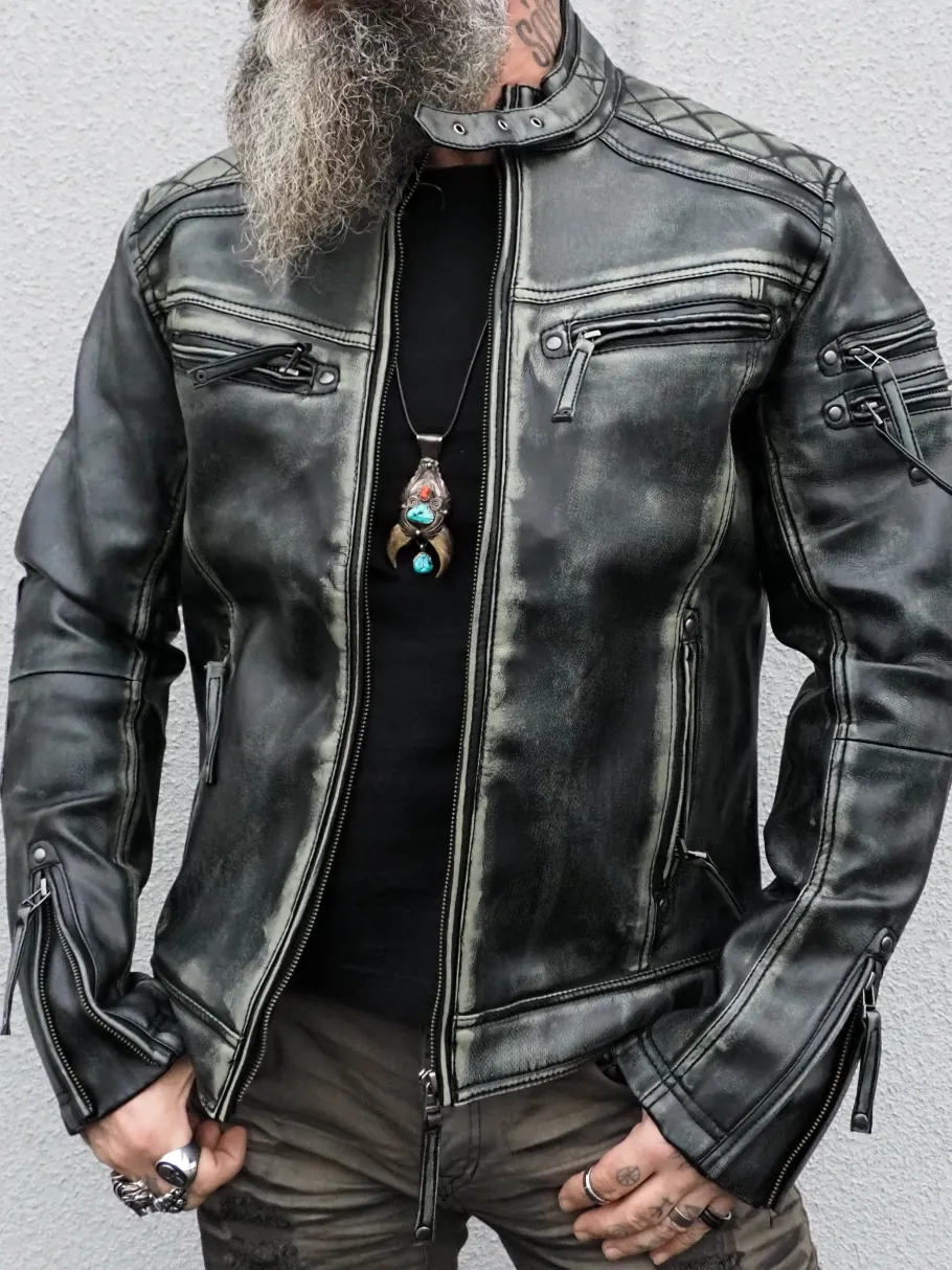 rd_carbon_pu_skindjakke___4.webp RD Carbon PU Skindjakke - Dirty Black^RockDenim Hot