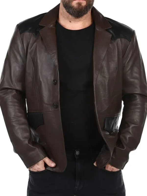 RD Crocodile Skindblazer - Brun/Sort^Rockdenim Sale