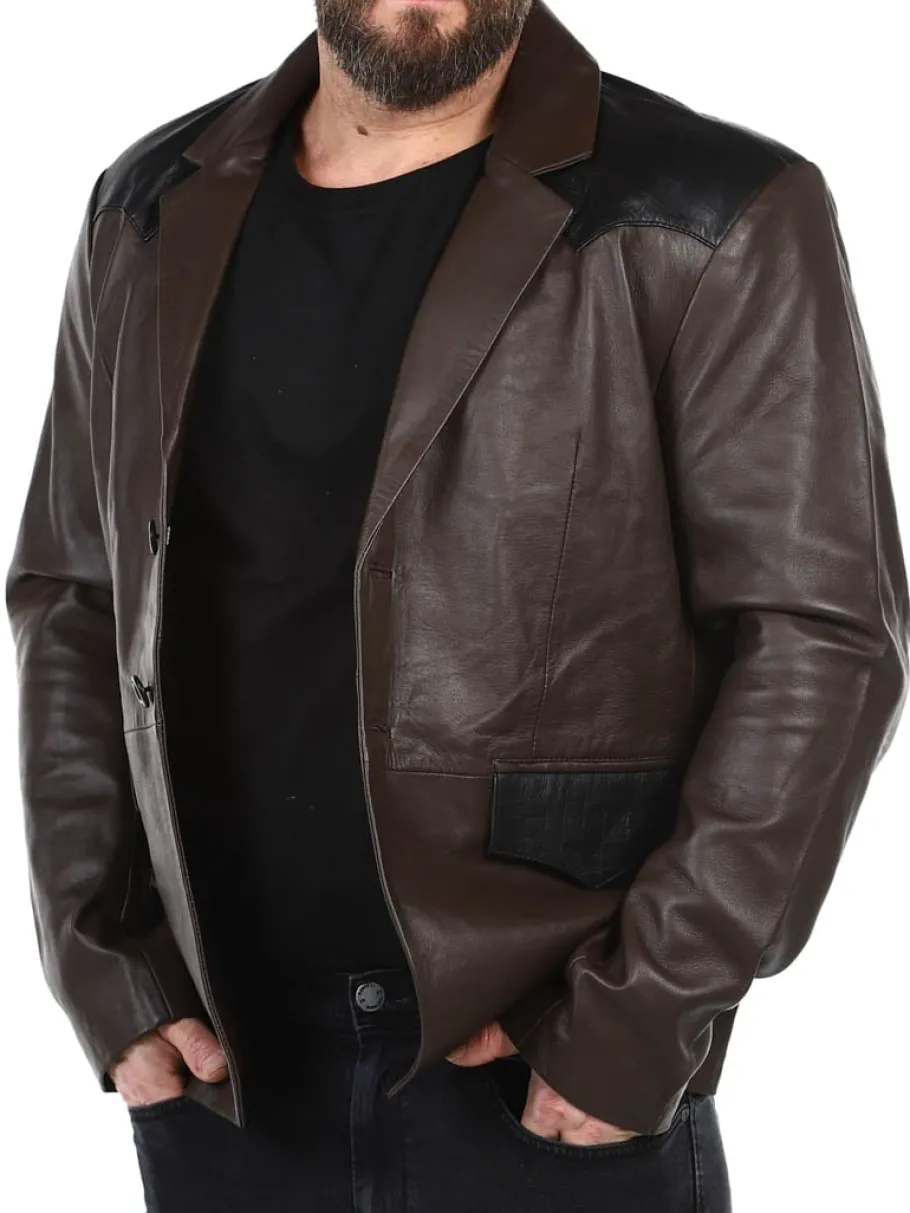 rd_crocodile_skindblazer__2.webp RD Crocodile Skindblazer - Brun/Sort^Rockdenim Sale