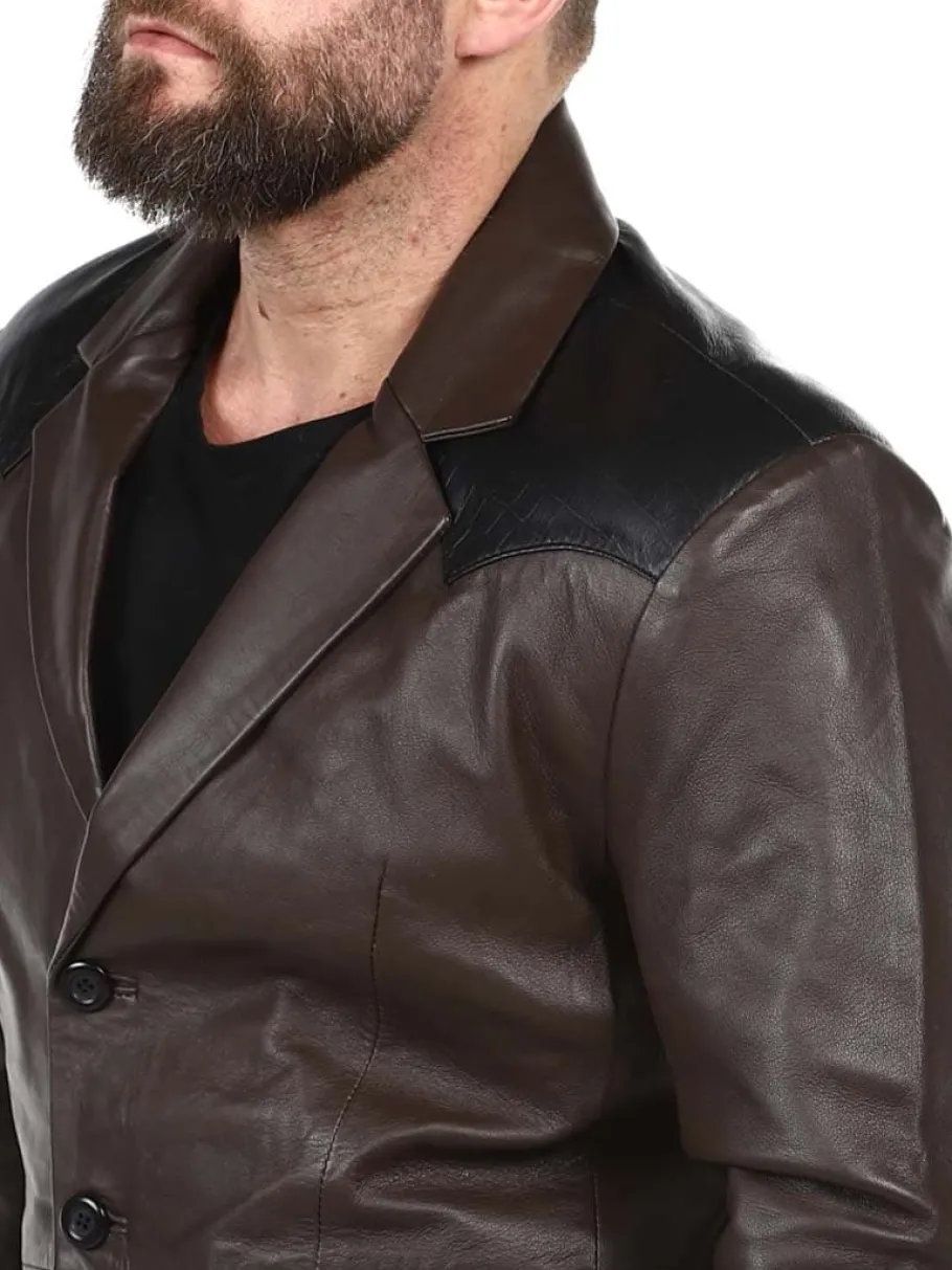 rd_crocodile_skindblazer__3.webp RD Crocodile Skindblazer - Brun/Sort^Rockdenim Sale