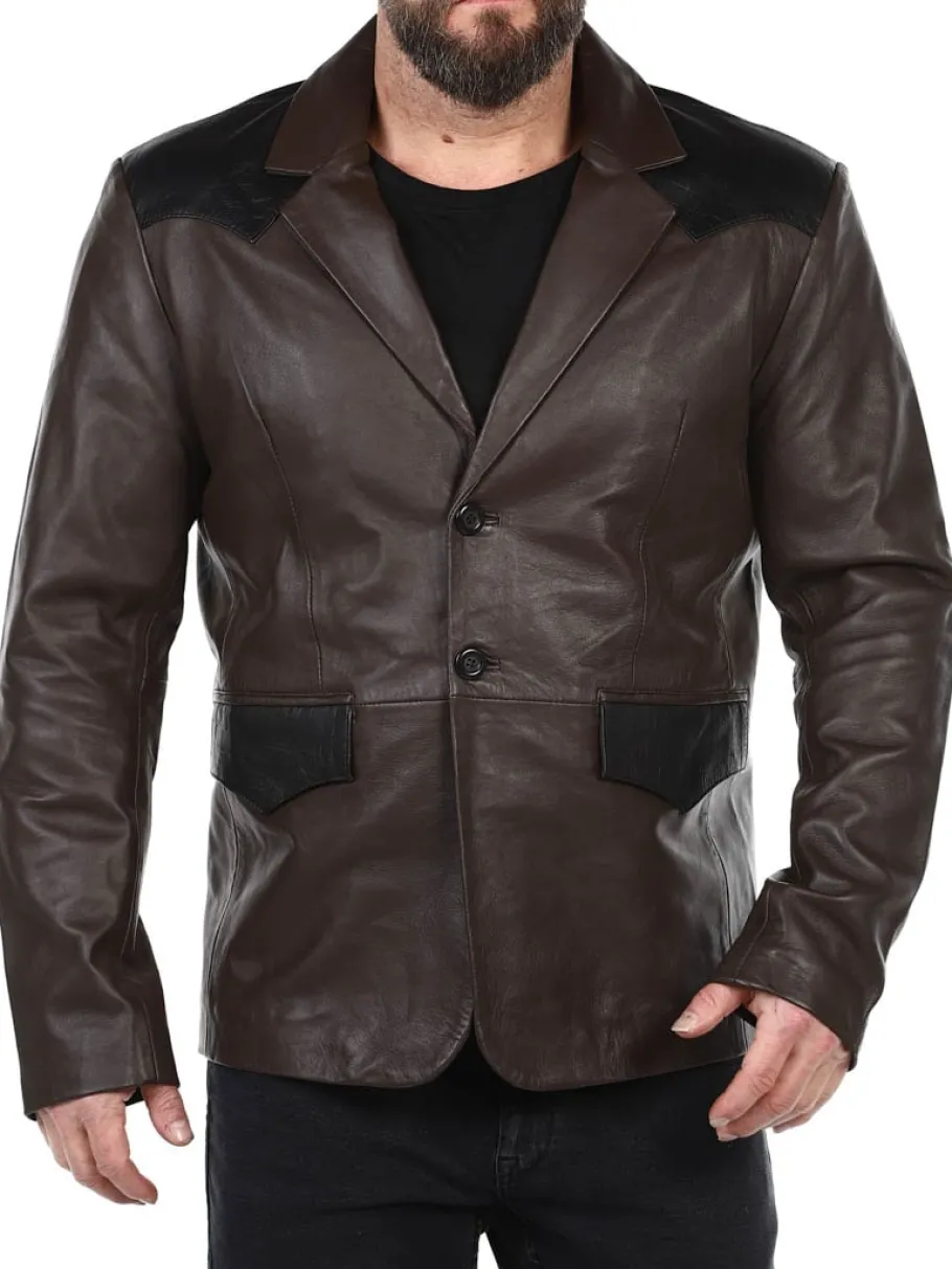 rd_crocodile_skindblazer__4.webp RD Crocodile Skindblazer - Brun/Sort^Rockdenim Sale