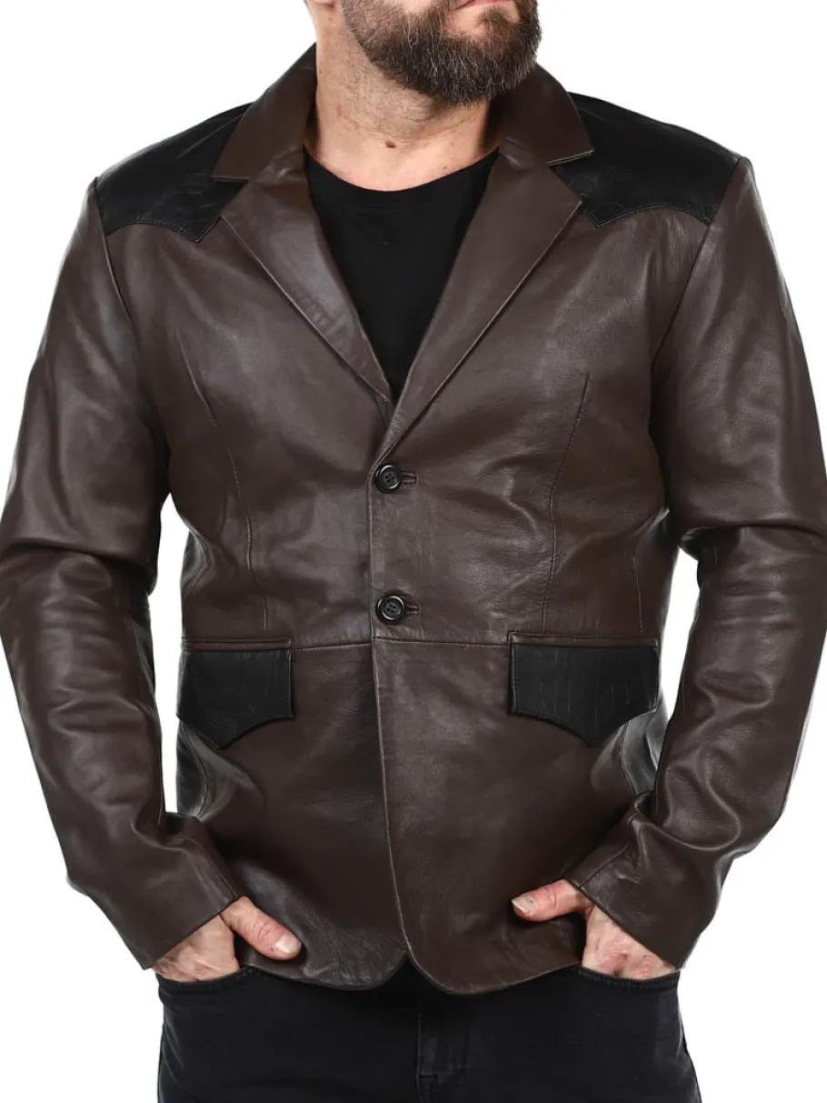rd_crocodile_skindblazer__5.webp RD Crocodile Skindblazer - Brun/Sort^Rockdenim Sale