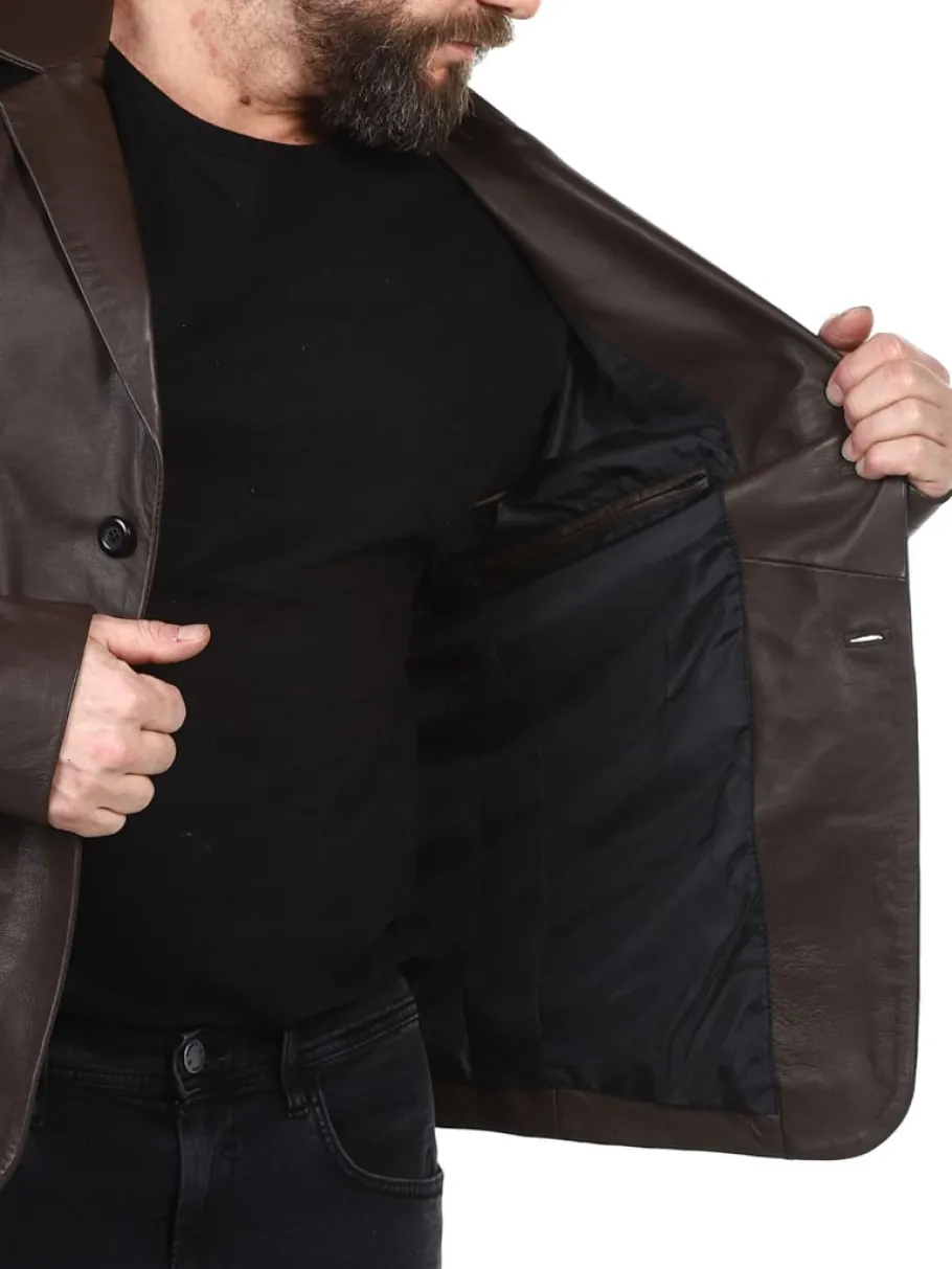 rd_crocodile_skindblazer__6.webp RD Crocodile Skindblazer - Brun/Sort^Rockdenim Sale