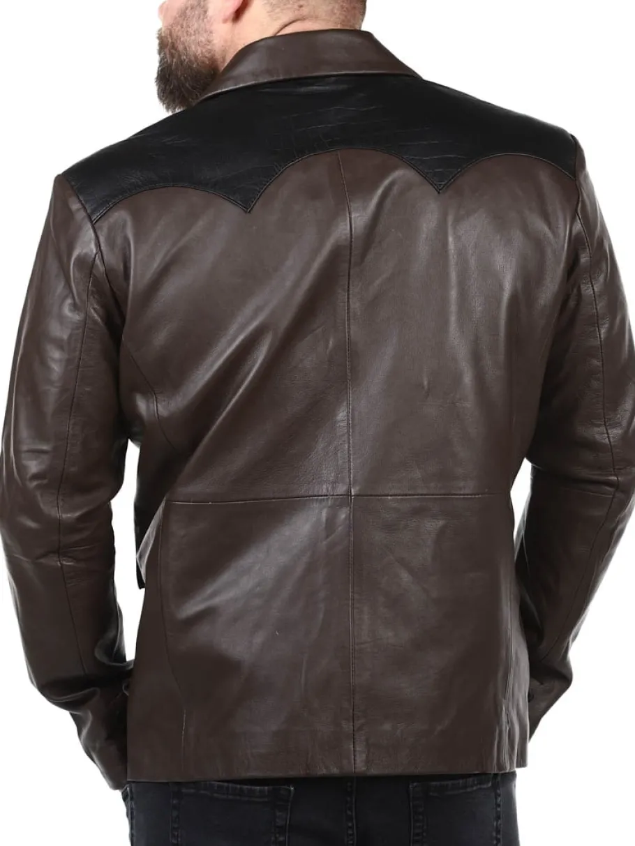 rd_crocodile_skindblazer__7.webp RD Crocodile Skindblazer - Brun/Sort^Rockdenim Sale