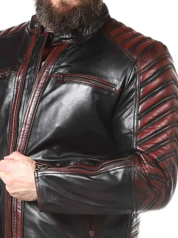 RD Driver Skindjakke - Sort/Rød^Rockdenim New