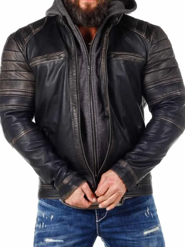 RD Exclusive Zanon Skindjakke - Dirty Black^Rockdenim Clearance