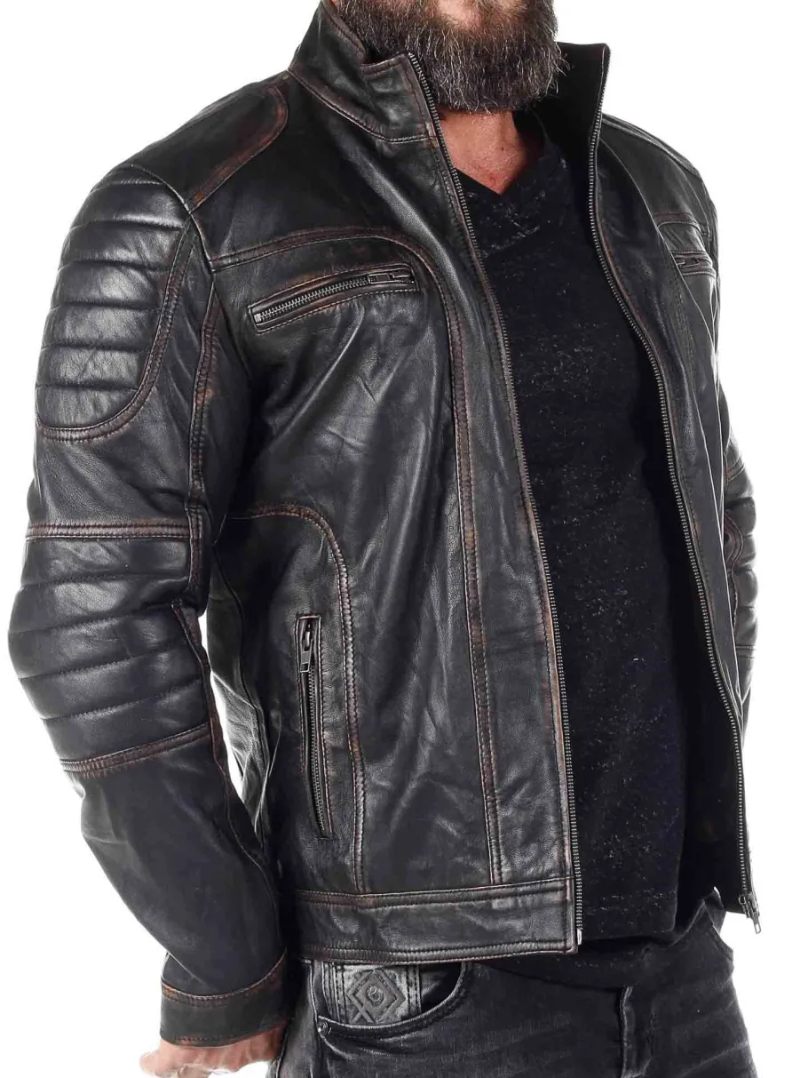 rd_fabriano_skindjakke__s_4.webp RD Fabriano Skindjakke - Sort/Brun^Rockdenim Sale