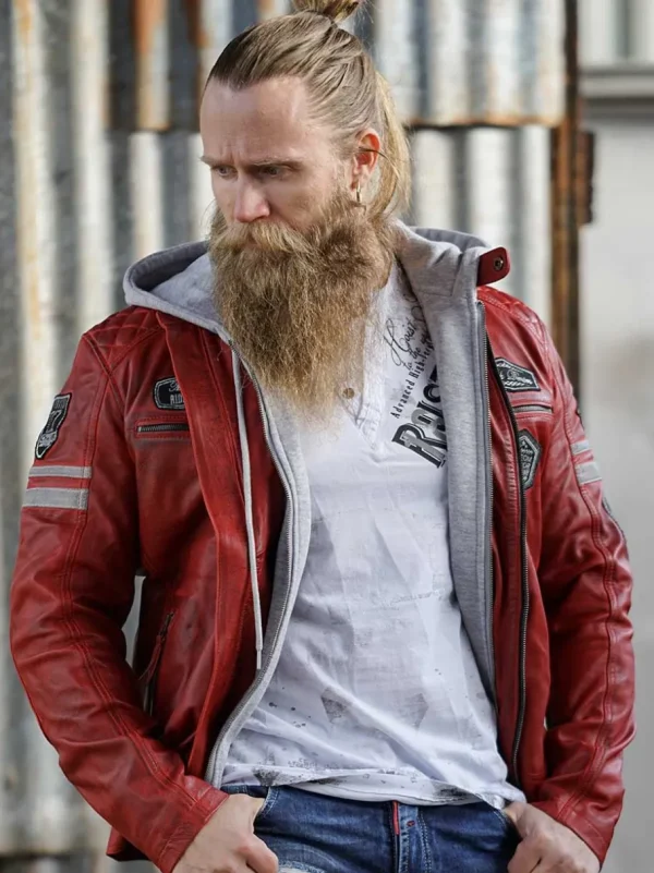 RD Fast Track Skindjakke - Rød^Rockdenim Discount