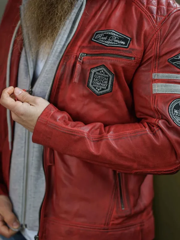 RD Fast Track Skindjakke - Rød^Rockdenim Discount