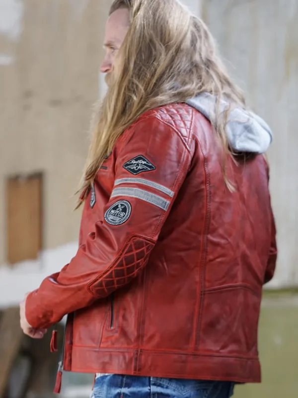 RD Fast Track Skindjakke - Rød^Rockdenim Discount