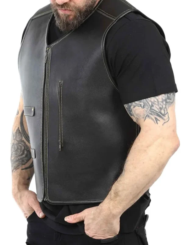 RD Heavy Biker Skindvest - Sort^Rockdenim Online