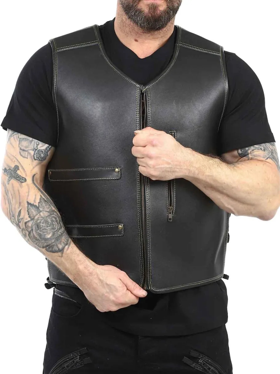 rd_heavy_biker_skindvest__3.webp RD Heavy Biker Skindvest - Sort^Rockdenim Online