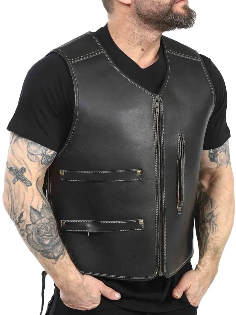 rd_heavy_biker_skindvest__4.webp RD Heavy Biker Skindvest - Sort^Rockdenim Online