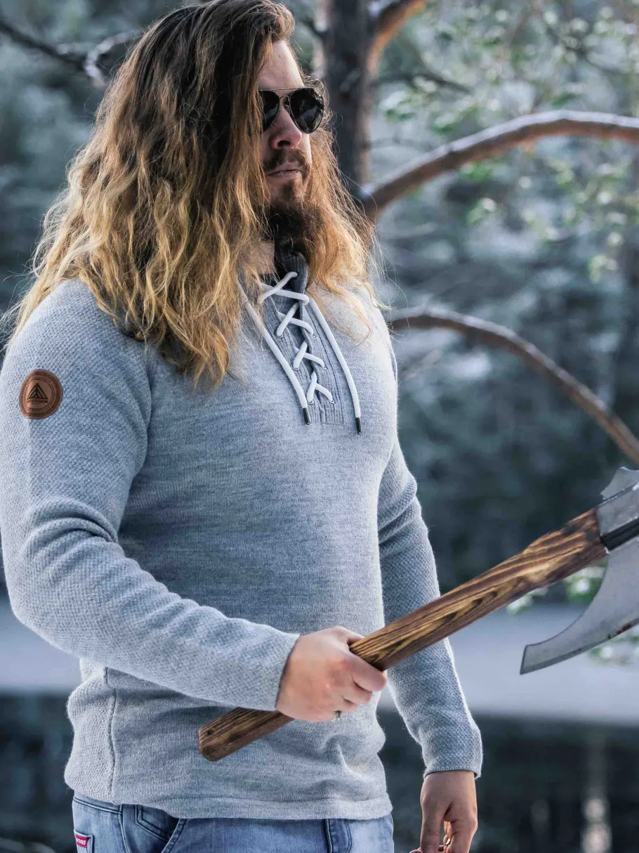 rd_hero_cashmere_strikket_0-1.webp RD Hero Cashmere Strikket Trøje - Grå^RockDenim Fashion