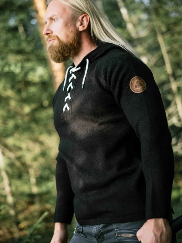 RD Hero Cashmere Strikket Trøje - Sort^Rockdenim Discount