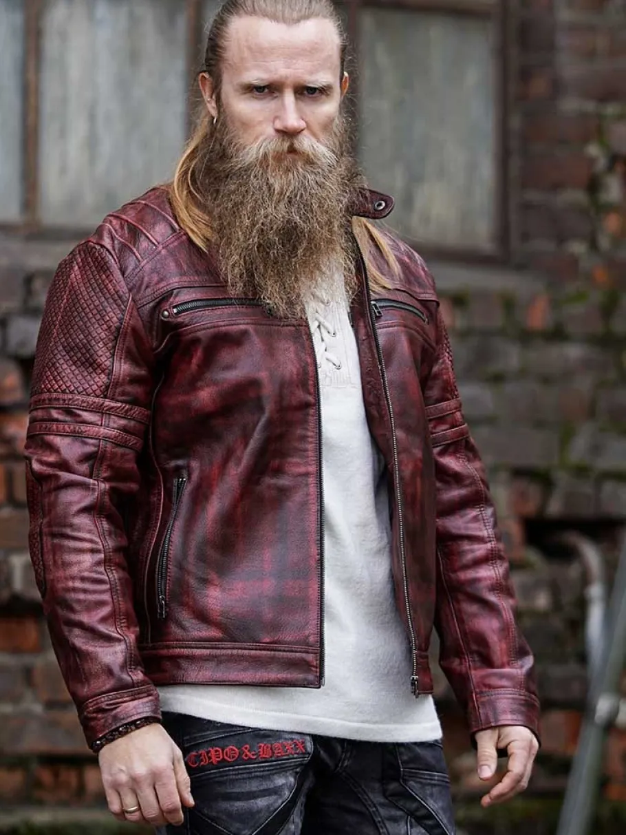 rd_iron_fury_skindjakke___2.webp RD Iron Fury Skindjakke - Rød^RockDenim Discount