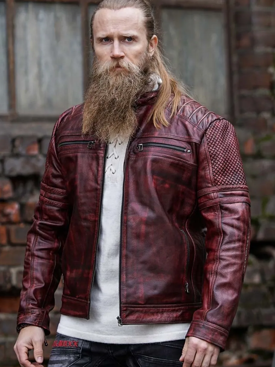 rd_iron_fury_skindjakke___3.webp RD Iron Fury Skindjakke - Rød^RockDenim Discount