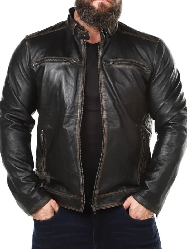RD Johnny Skindjakke - Dirty Black^RockDenim New