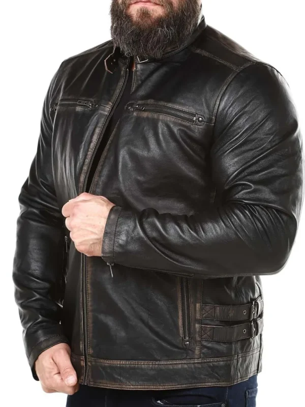 RD Johnny Skindjakke - Dirty Black^RockDenim New