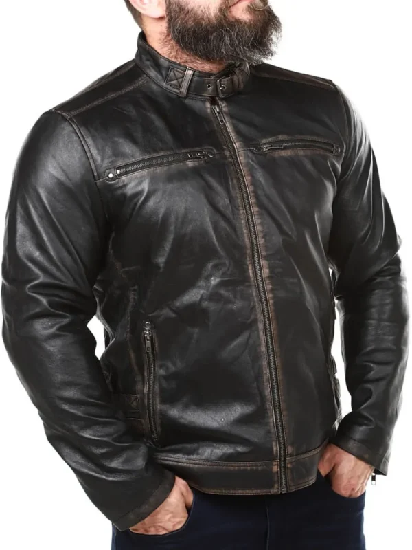 RD Johnny Skindjakke - Dirty Black^RockDenim New