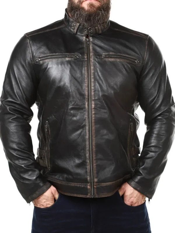 RD Johnny Skindjakke - Dirty Black^RockDenim New
