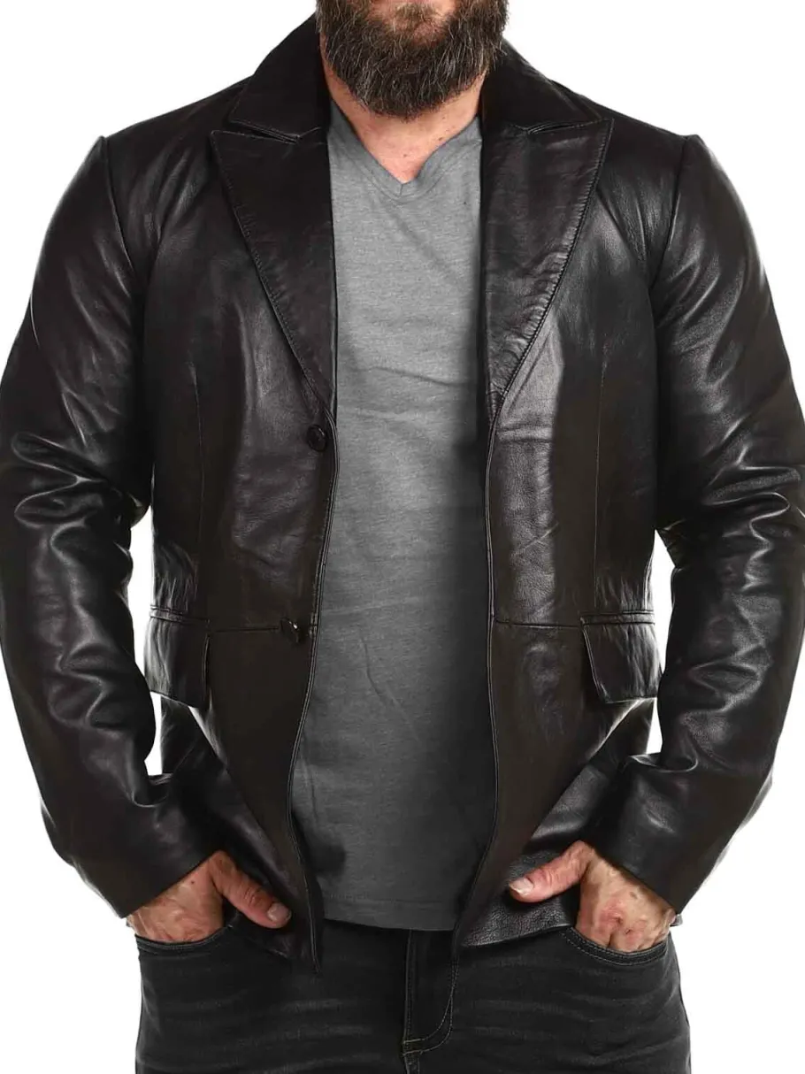 rd_leather_blazer__sort_0.webp RD Leather Blazer - Sort^RockDenim Hot