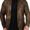 RD Leather Blazer - Vintage Brun^Rockdenim Hot