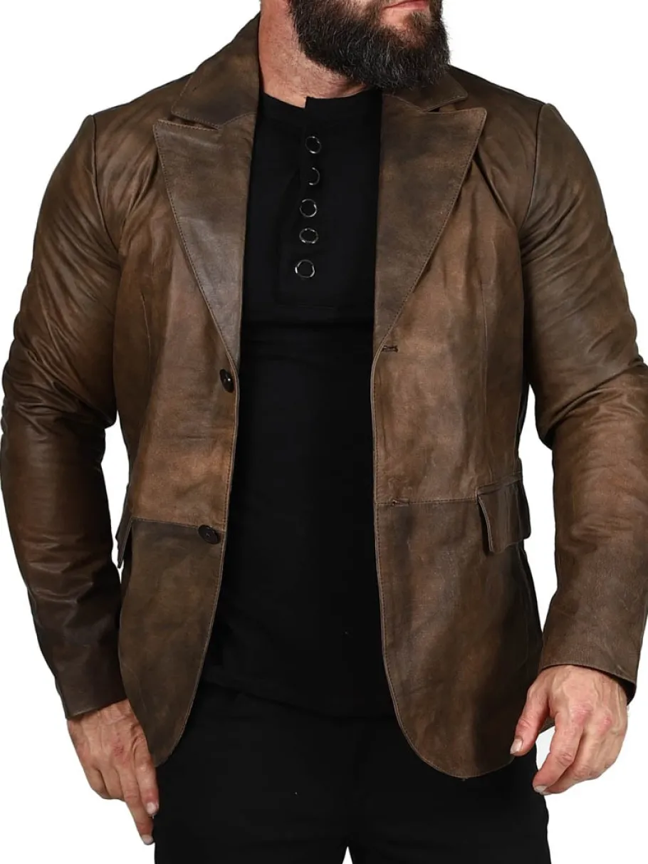 rd_leather_blazer__vintag_0.webp RD Leather Blazer - Vintage Brun^Rockdenim Hot