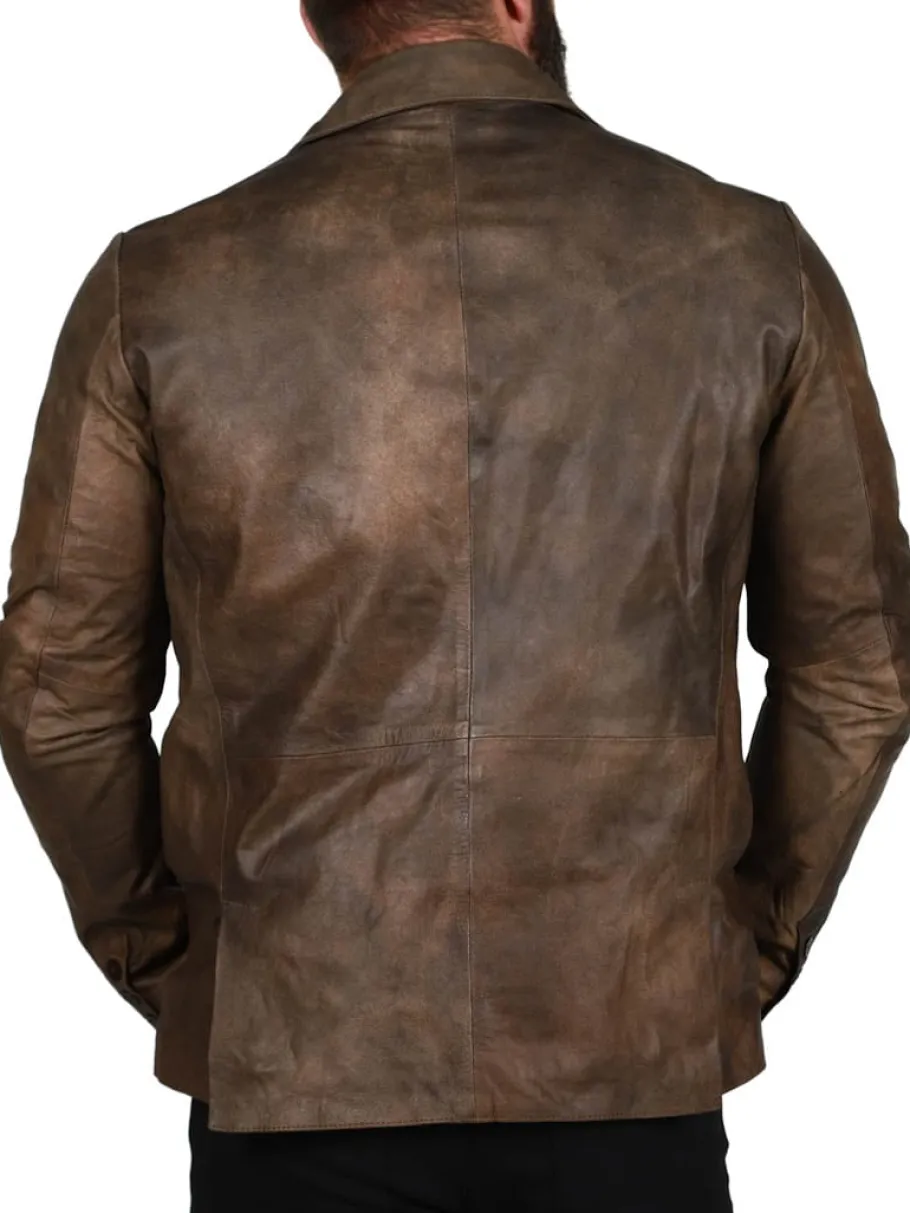rd_leather_blazer__vintag_1.webp RD Leather Blazer - Vintage Brun^Rockdenim Hot
