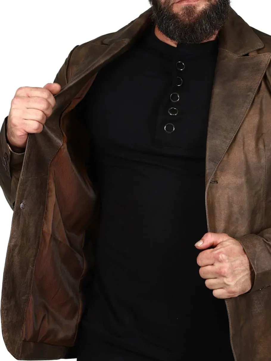 rd_leather_blazer__vintag_3.webp RD Leather Blazer - Vintage Brun^Rockdenim Hot
