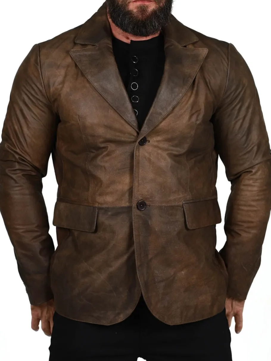 rd_leather_blazer__vintag_6.webp RD Leather Blazer - Vintage Brun^Rockdenim Hot