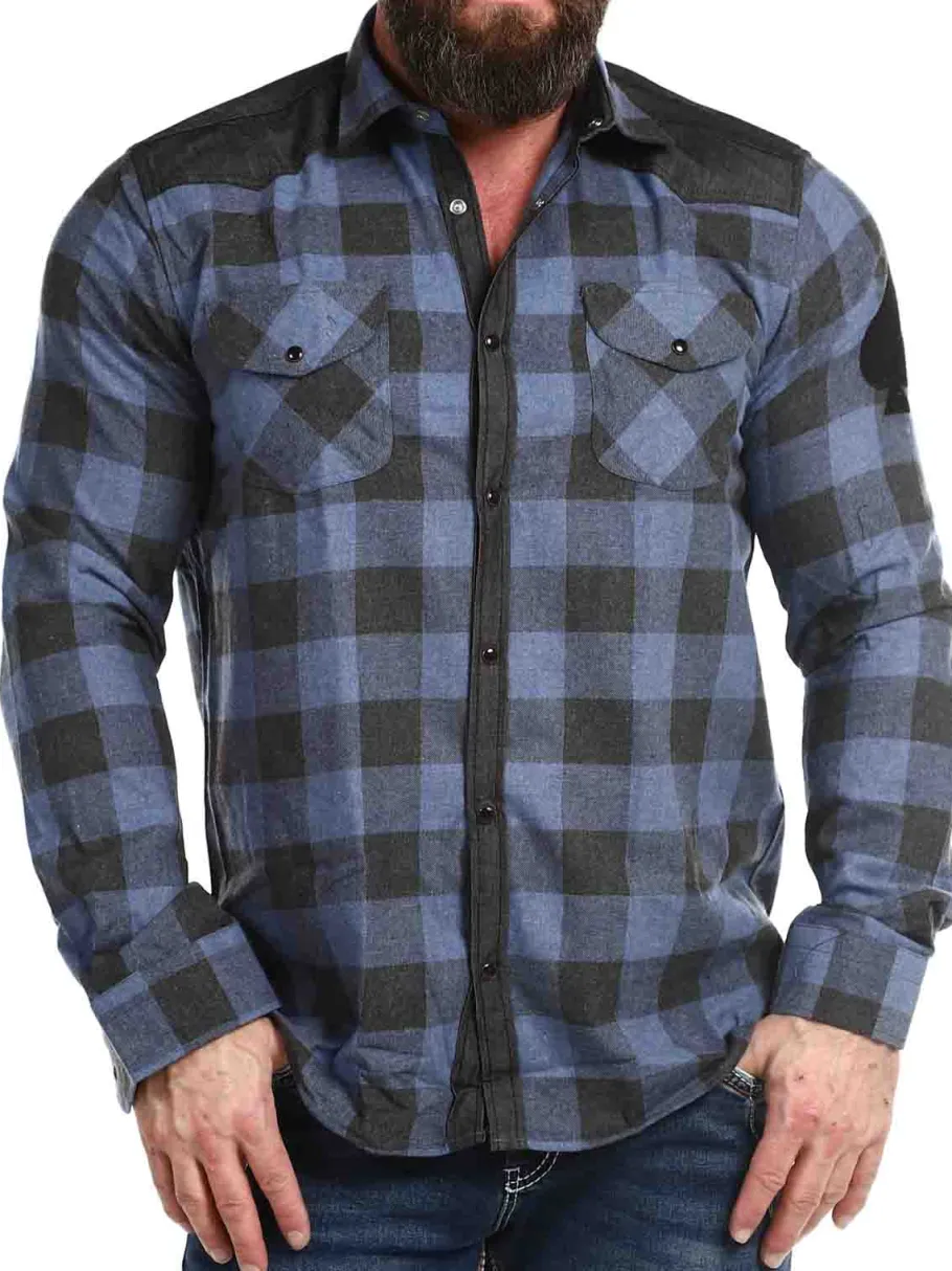 rd_lumberjack_skjorte__bl_1.webp RD Lumberjack Skjorte - Blå/Sort^Rockdenim Outlet