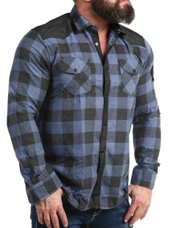 RD Lumberjack Skjorte - Blå/Sort^Rockdenim Outlet