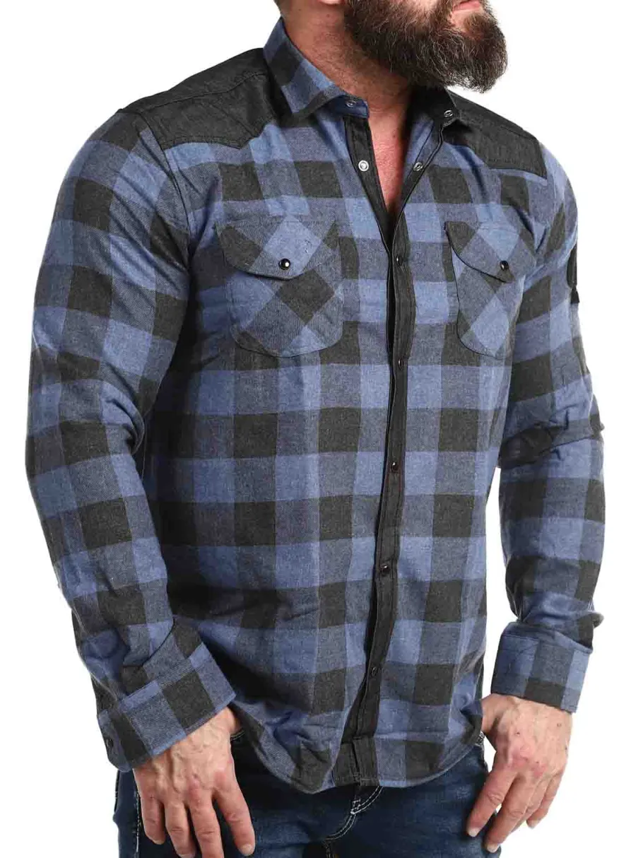 rd_lumberjack_skjorte__bl_3.webp RD Lumberjack Skjorte - Blå/Sort^Rockdenim Outlet