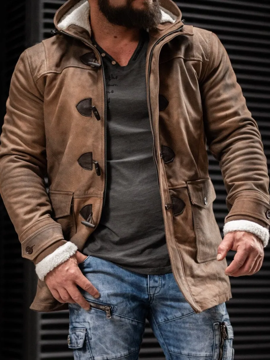 rd_matan_foret_skindfrakk_2.webp RD Matan Foret Skindfrakke - Brun^RockDenim Sale