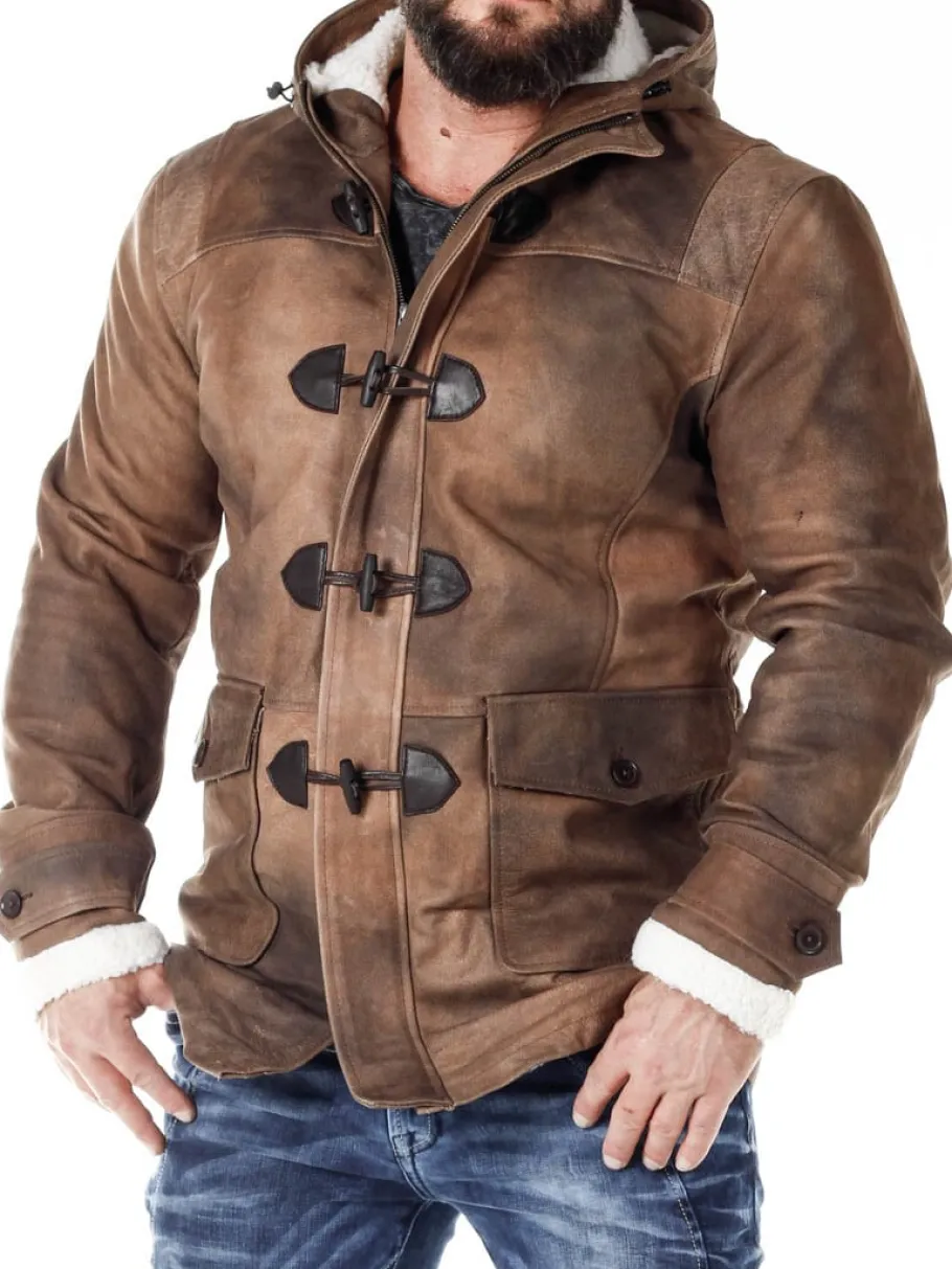 rd_matan_foret_skindfrakk_3.webp RD Matan Foret Skindfrakke - Brun^RockDenim Sale