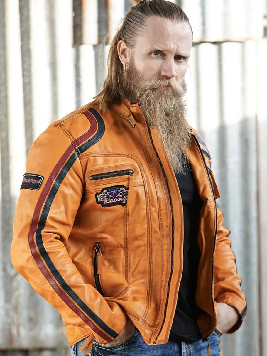 rd_nitro_skindjakke__oran_2.webp RD Nitro Skindjakke - Orange^Rockdenim Sale