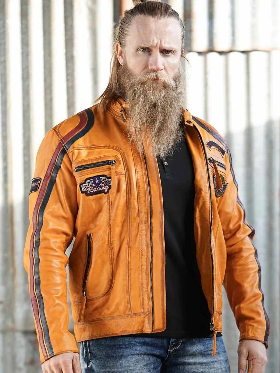 rd_nitro_skindjakke__oran_3.webp RD Nitro Skindjakke - Orange^Rockdenim Sale