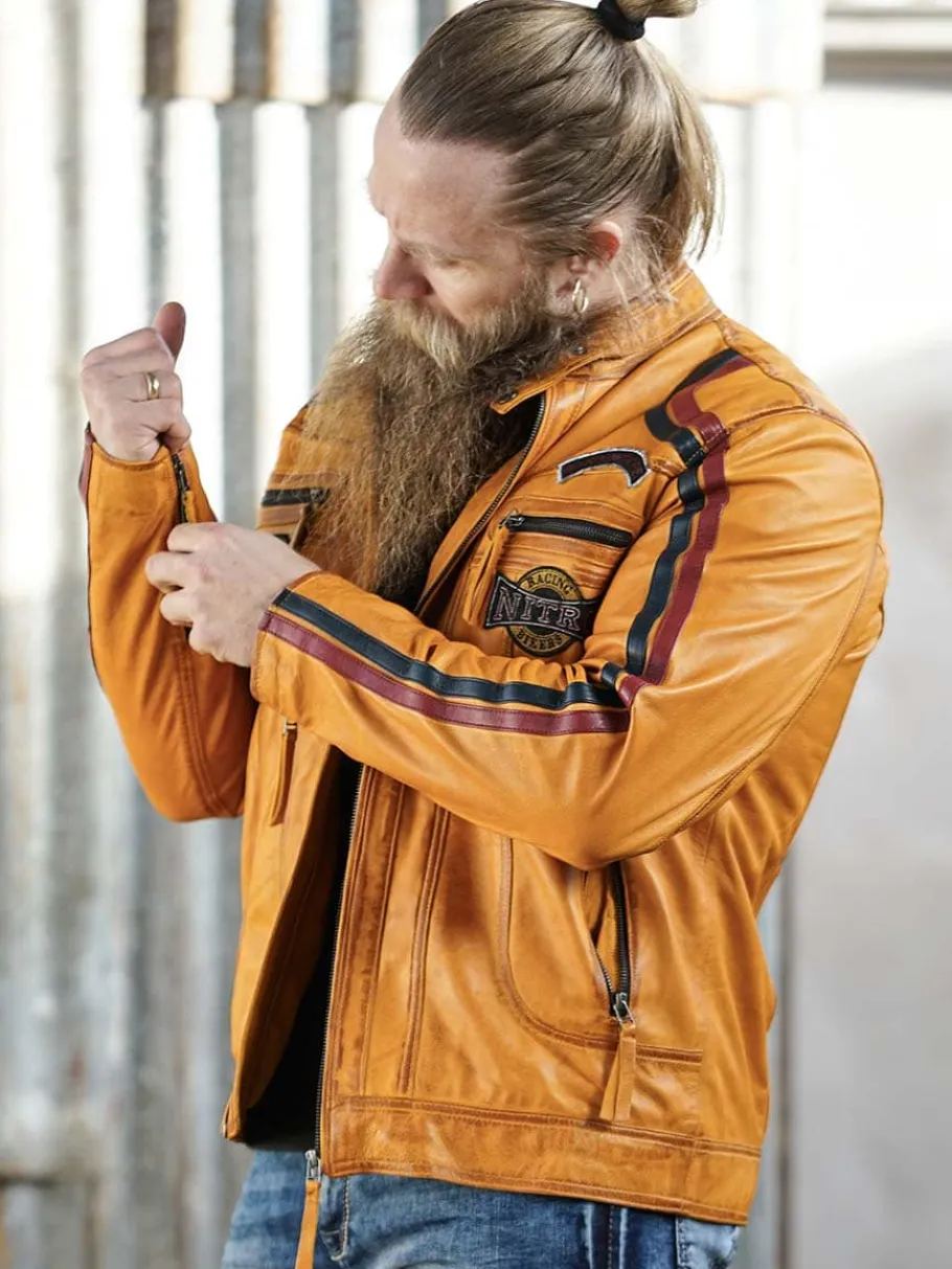 rd_nitro_skindjakke__oran_4.webp RD Nitro Skindjakke - Orange^Rockdenim Sale