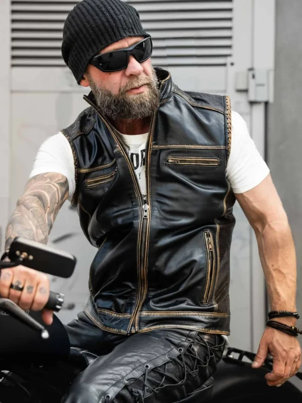 RD Power Rider Skindvest - Sort/Beige^Rockdenim Clearance