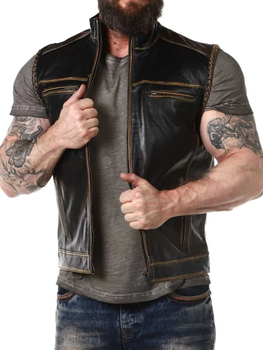 rd_power_rider_skindvest__4.webp RD Power Rider Skindvest - Sort/Beige^Rockdenim Clearance