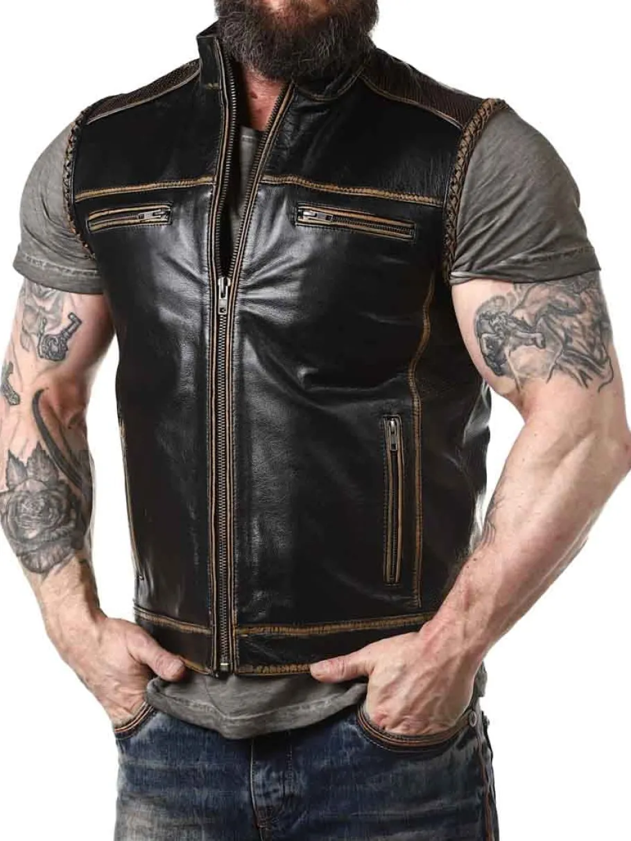 rd_power_rider_skindvest__6.webp RD Power Rider Skindvest - Sort/Beige^Rockdenim Clearance