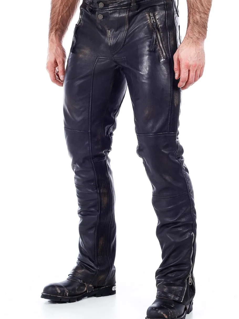 rd_premium_rider_cargo_sk_0.webp RD Premium Rider Cargo Skindbukse - Sort/Guld^RockDenim Online