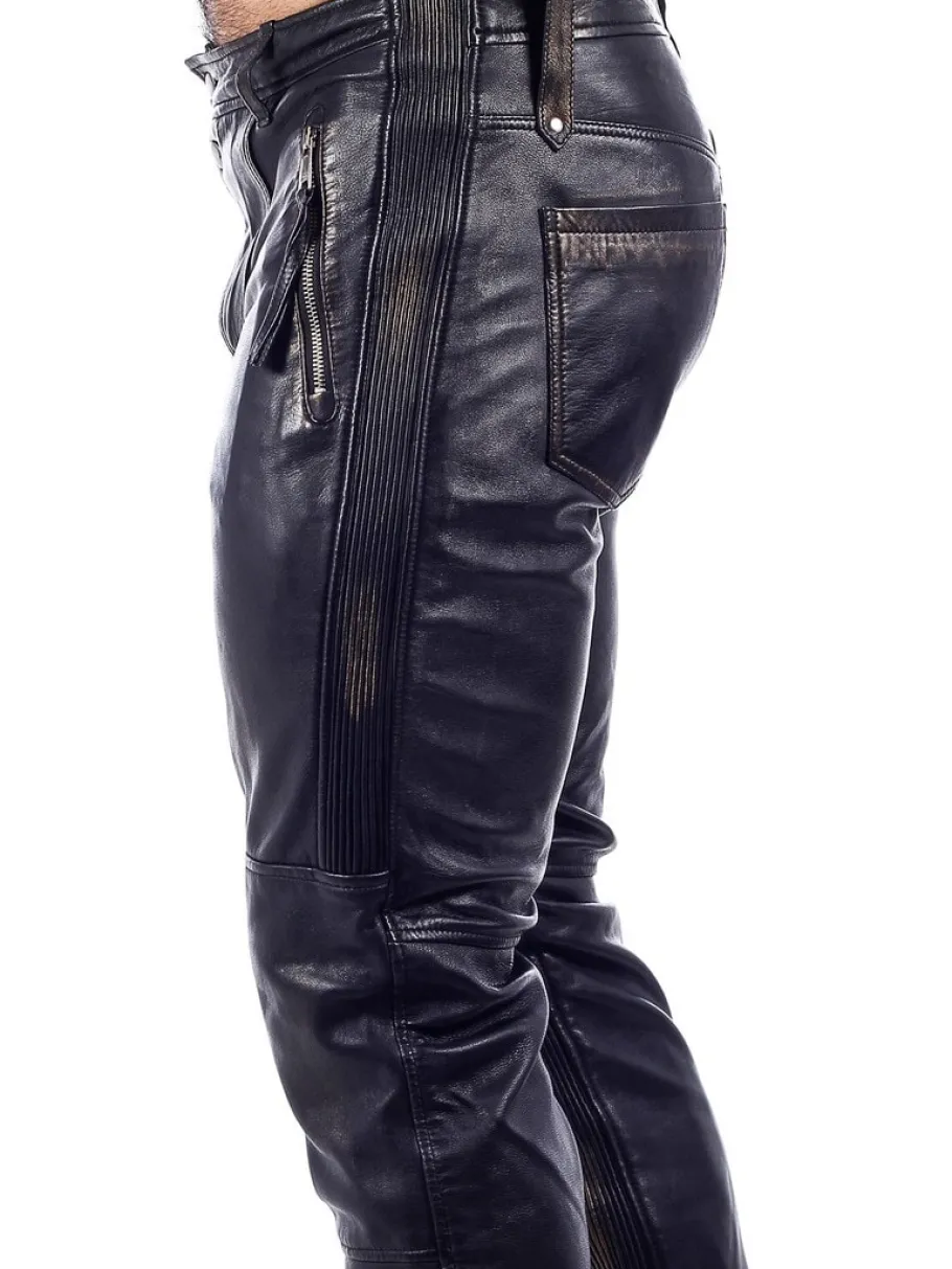 rd_premium_rider_cargo_sk_5.webp RD Premium Rider Cargo Skindbukse - Sort/Guld^RockDenim Online