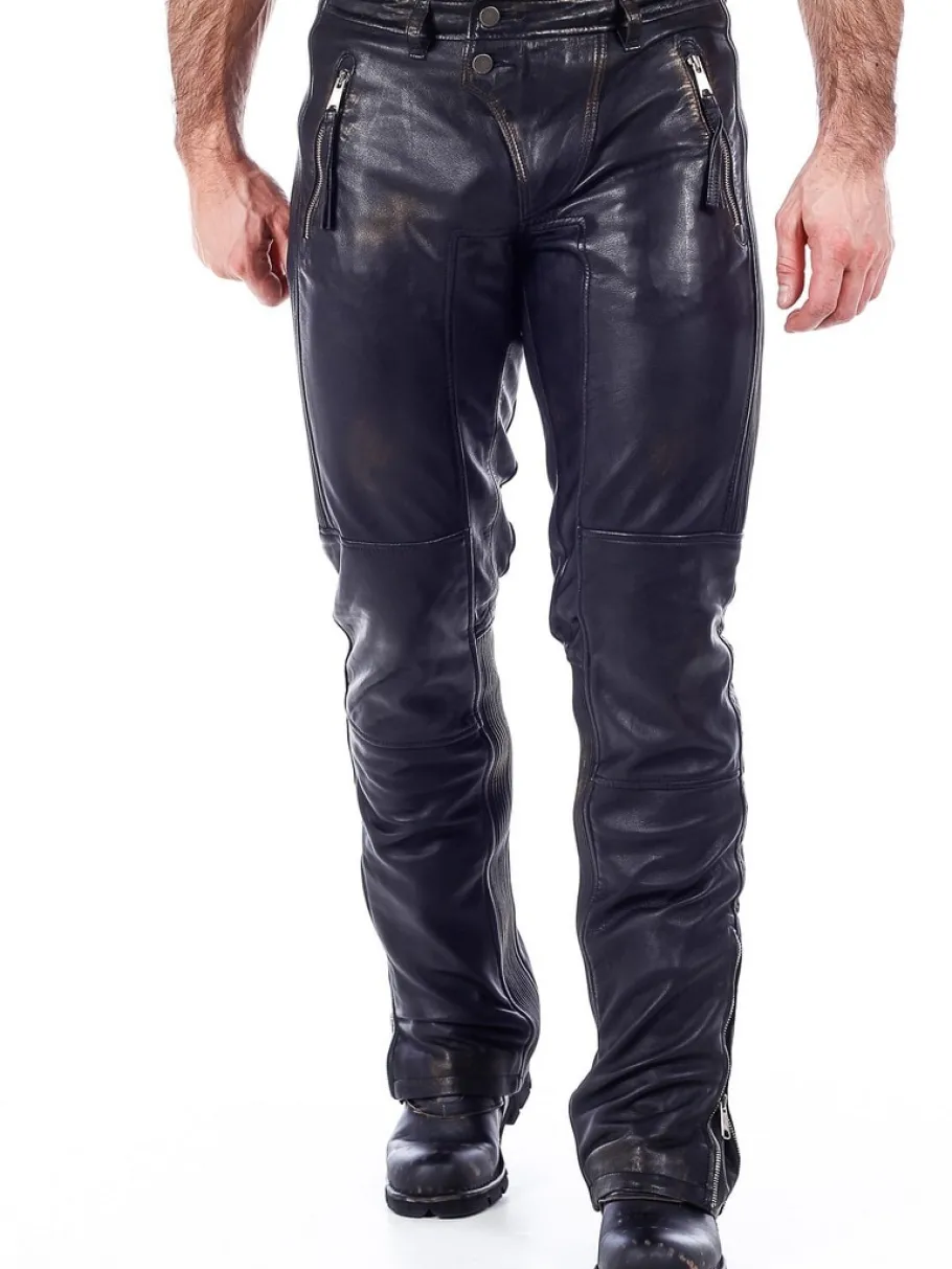 rd_premium_rider_cargo_sk_6.webp RD Premium Rider Cargo Skindbukse - Sort/Guld^RockDenim Online